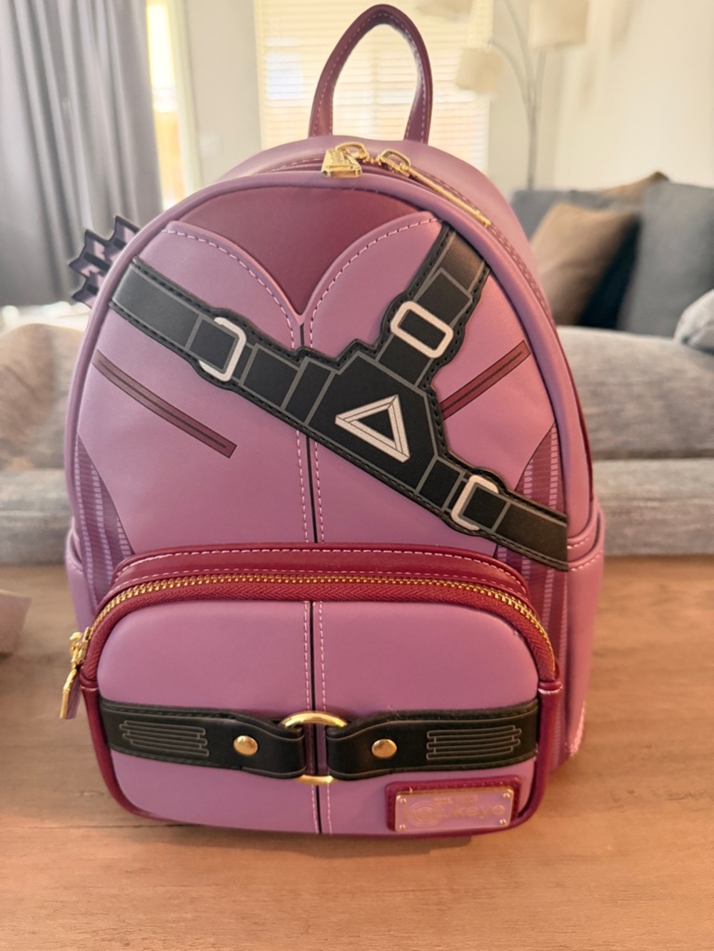 Loungefly Purple and Black Mini Backpack
